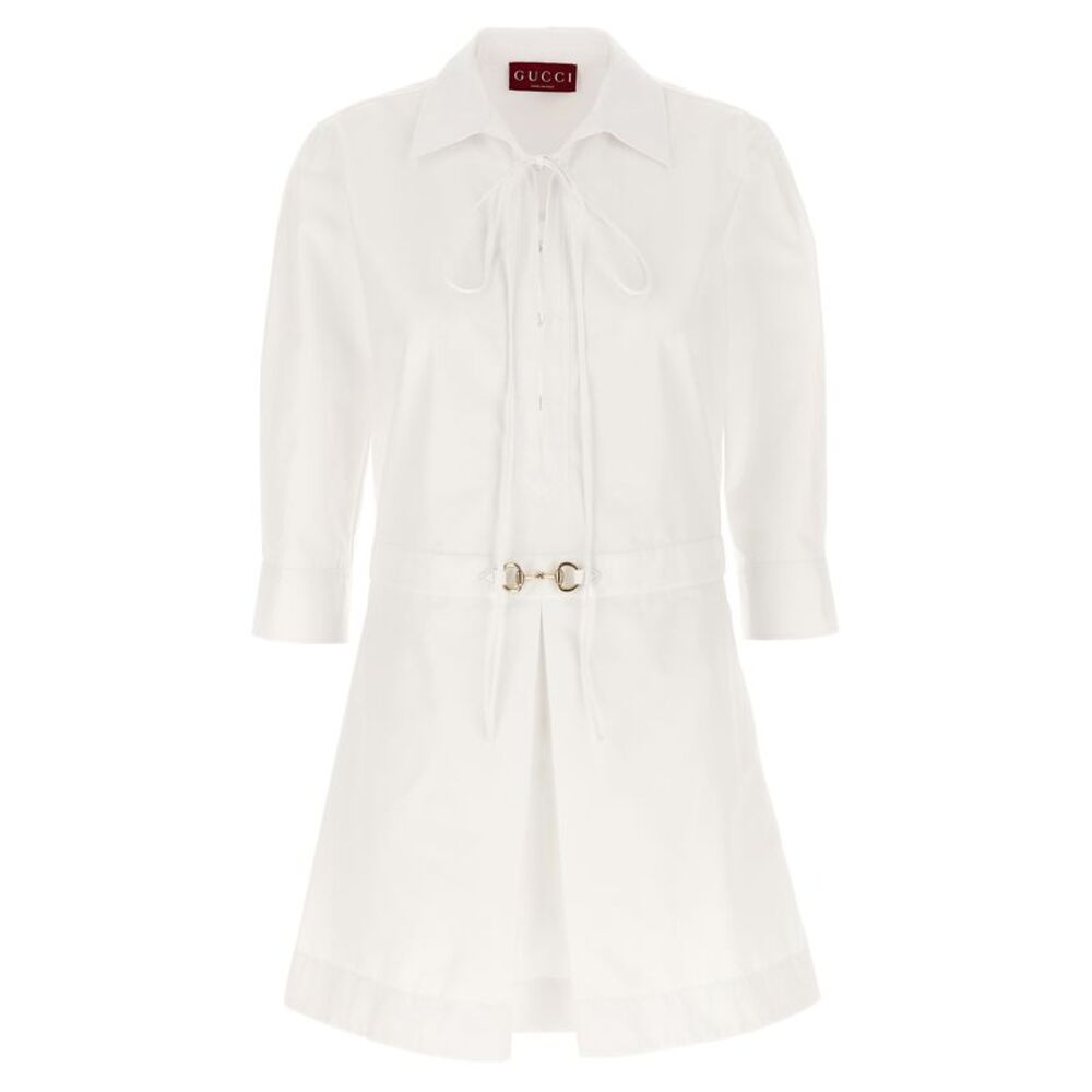 Gucci White Cotton Short Women's Dress